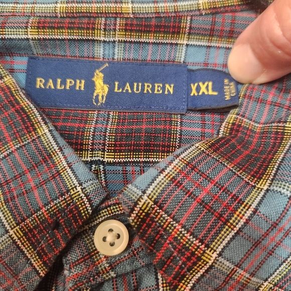 Men's Ralph Lauren Cotton Button Down Size XXL - Picture 3 of 5